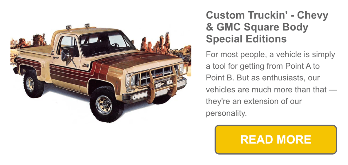 Custom Truckin Chevy GMC Square Body